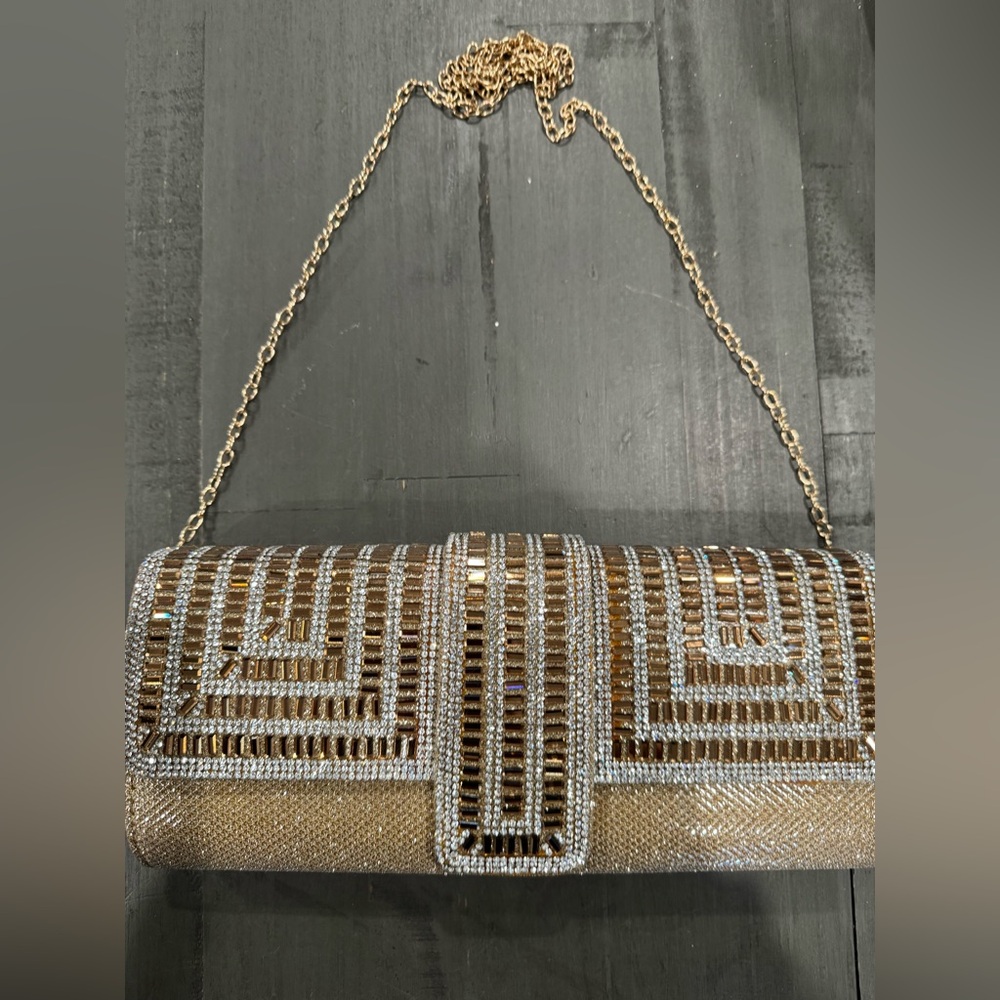 Elegant Gold and Silver Clutch